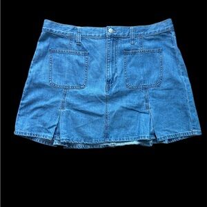 Madewell Blue Denim Ruffled Mini Skirt NWT size 30